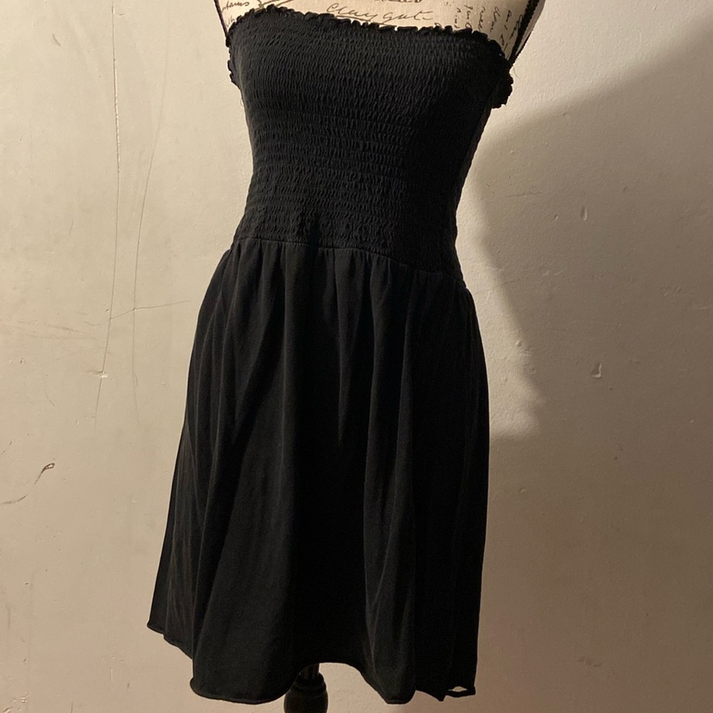 Black Scrunched Night Gown
